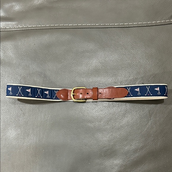 Leather Man Ltd Other - Leather Man Ltd. handmade leather and canvas golf club belt size 34